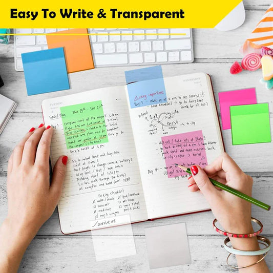 Transparent Sticky Note Pads 100 pcs